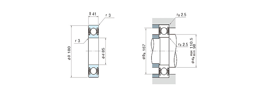 NSK Bearing 6317VV &